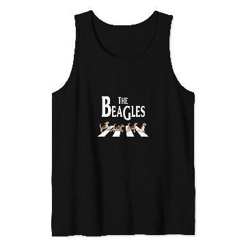 Discover Four Dogs Beagle Crossing Graphic The Beagless Cute Pet Tank Tops