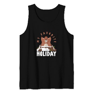 Discover My Favorite Holiday Ground Pig Squirrel Groundhog Tank Tops