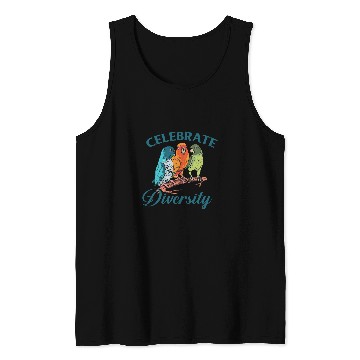 Discover Parrots Funny Bird Lover Celebrate Diversity Parrot Tank Tops