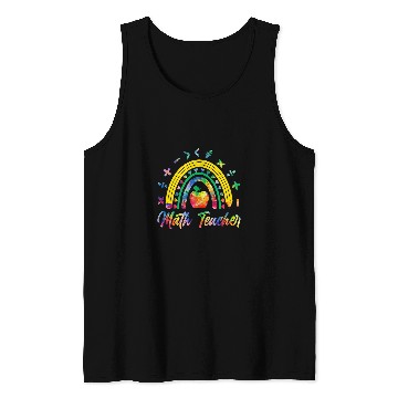 Discover Math Teacher Matching Teacher Teaching Tie Dye Rainbow Lover Tank Tops