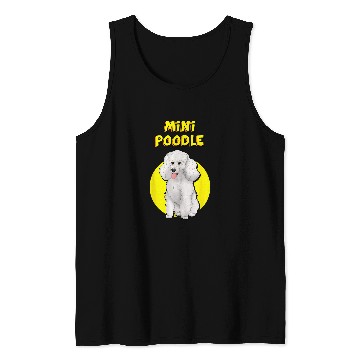 Discover Cute White Miniature Poodle Tank Tops