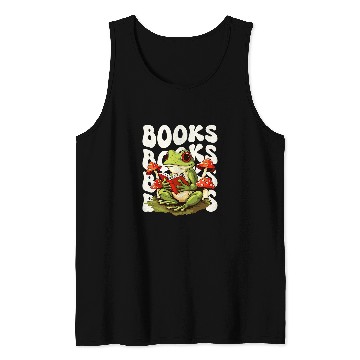 Discover Frog Reading A Book Tank Tops