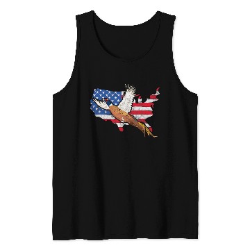 Discover Pheasant Hunter American Flag Graphic Bird Hunting Vintage Tank Tops