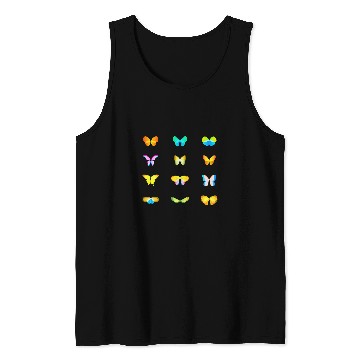 Discover Modern Abstract Butterfly Insect Animal Pattern Art Tank Tops