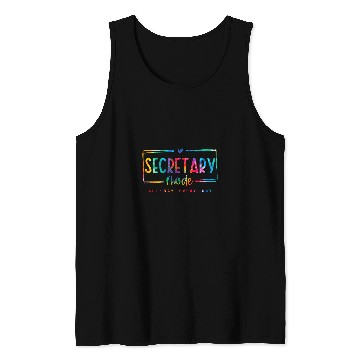 Discover Tie Dye School Secretary Administrative Assistant Office 23 Tank Tops