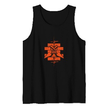 Discover Heartbeat EKG Pulse Construction Brick Mason Bricklayer Tank Tops
