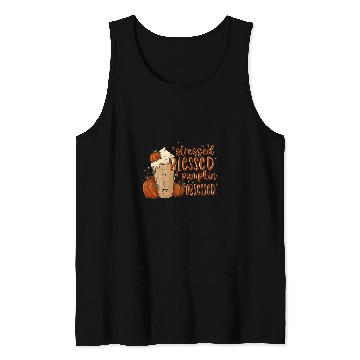 Discover Turkey Day   Stressed Blessed Pumpkin Spice Obsessed Tank Tops