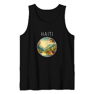 Discover Haiti scenery Art Deco Tank Tops