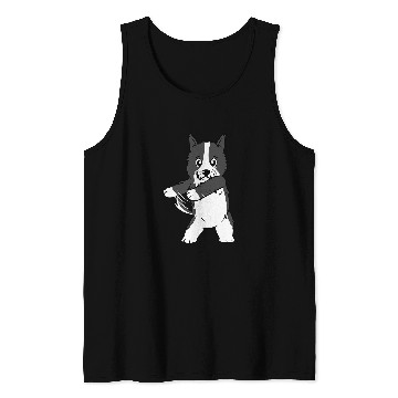 Discover Floss Dance Border Collie Dog Tank Tops