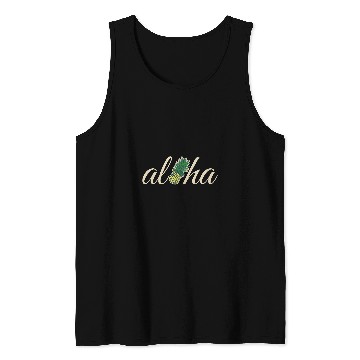 Discover Hawaiian aloha tropical pineapples summer vacation beaches Tank Tops