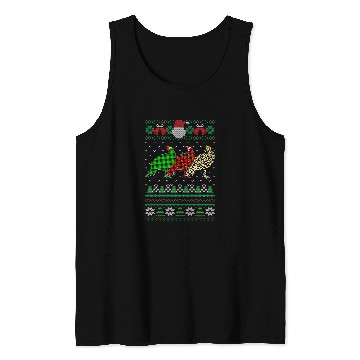 Discover Peacock Ugly Christmas Red Plaid Leopard xmass Animals Tank Tops