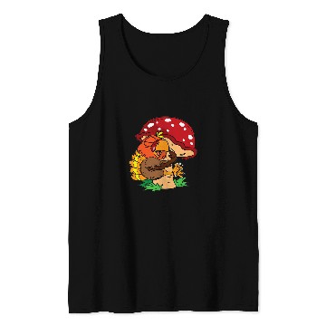 Discover Turkey Hugging Mushroom Thanksgiving Day Bird Fall Autumn Tank Tops