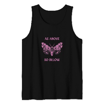 Discover Witchcraft Pink and Black As Above So Below Witch Wicca Tank Tops