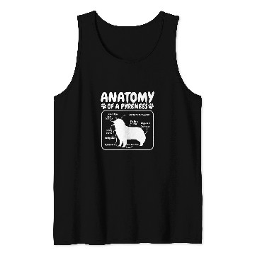 Discover Pyrenees Dog Anatomy Tank Tops