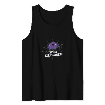 Discover Web Designer Funny Spider Pun Tank Tops