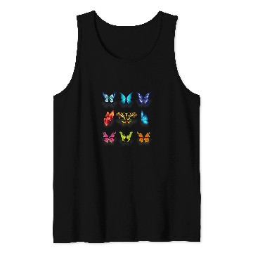 Discover Nine Beautiful Butterflies Tank Tops