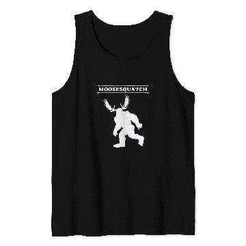 Discover White Moosesquatch Funny MooseSassquatch Cryptid Creature Tank Tops