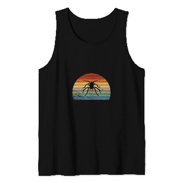Discover vintages Spider Insect Lover Retro Sunset 80s 90s Distressed Tank Tops