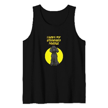 Discover I Love My Black Standard Poodle Tank Tops