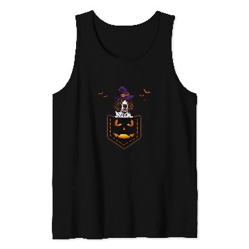 Discover Funny English Springer Spaniel Witch in your Pocket Pumpkin Tank Tops