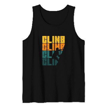 Discover Retro Mountain Rock Climbing Bouldering Summit Ice Climber Tank Tops
