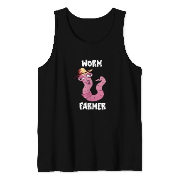 Discover Worm Farmer Sweat Worm Farm Composting Red Wiggler Worm Tank Tops