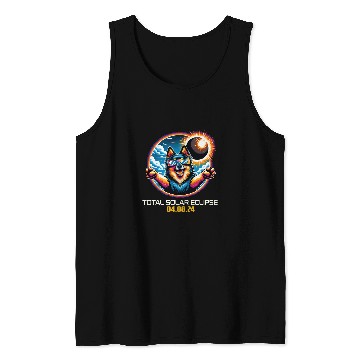 Discover Schipperke Dog Selfie Solar Eclipse Tank Tops