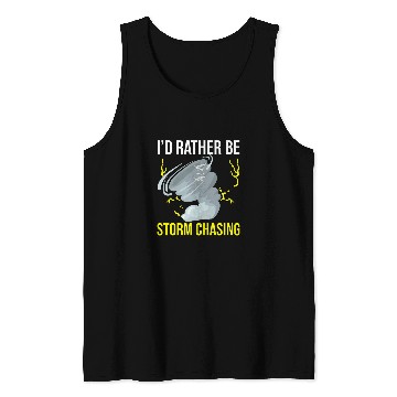 Discover Storm Chasing Lightning Thunder Weather Hurricane Tornado 23 Tank Tops
