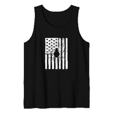 Discover USA American Flag Spider Theme Idea For Insect Lovers Tank Tops
