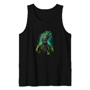 Discover Native American Chief Lightning Bolt Geometric Graphic Tank Tops