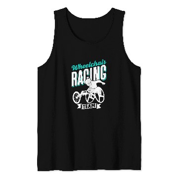 Discover Wheelchair Racing Team Spine Paraplegic Handicap Spinal Tank Tops