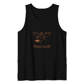 Discover Sarcastic Ironic Moosetache 2Funny Moose Lover Tank Tops