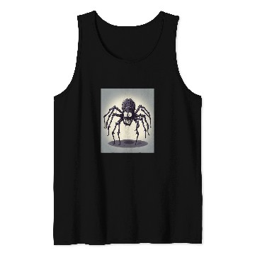 Discover Web Spin Terrifying Spider Cartoon Design Tank Tops
