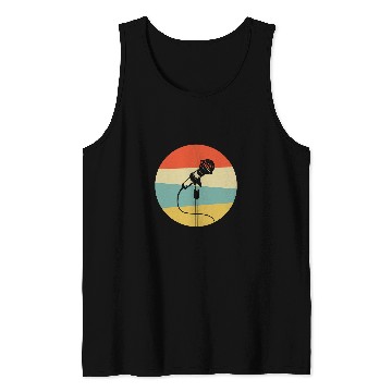 Discover Retro Karaoke Singing Bar Microphone Music Songs Singer Tank Tops