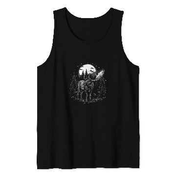Discover vintages Cottage Core Cute Moose Lover Cottagecore Aesthetic Tank Tops