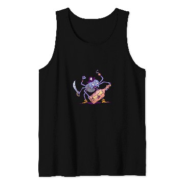 Discover Pirate Spider Motif Message in a Bottle Tank Tops