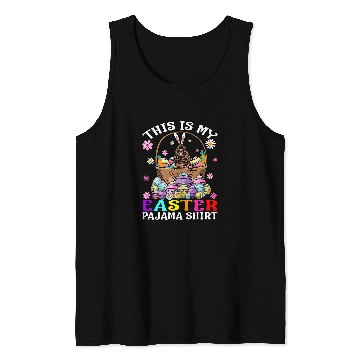 Discover this is my easter pajama cocker spaniel bunny eggs Tank Tops