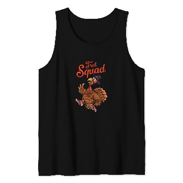Discover Turkey Trot Squad Funny Thanksgiving Run Cute Matching Tank Tops