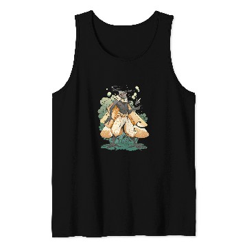 Discover Mysterious Man Bug Forest Woods Creatures Cottage Core Art Tank Tops