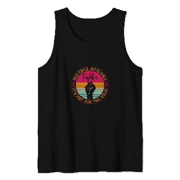 Discover Multiple Myeloma Awareness Retro Fighter Warrior Men Women Tank Tops