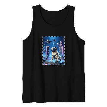 Discover SciFi Gaming Adventure Awaits VR Pug Tank Tops