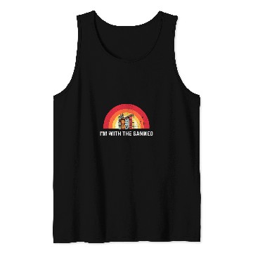 Discover Im With The Banned Books Week Librarian Retro Book Reader Tank Tops
