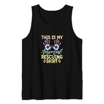 Discover Pastel Rainbow Animal Rescue Graphic Art Design Tank Tops