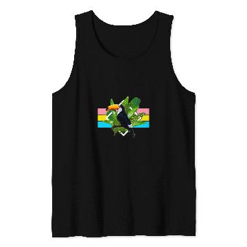 Discover Retro Toucan Bird Design Tank Tops