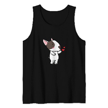 Discover Miniature Bull Terrier Dog Kisses Tank Tops