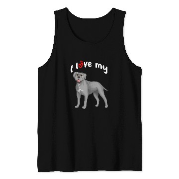 Discover I Love My Gray Cane Corso Dog Tank Tops