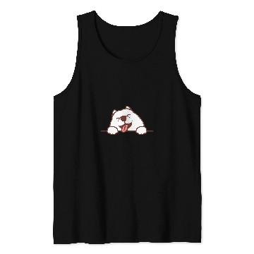 Discover Dog Samoyed Cute Samoyed Dog Laughing Tank Tops