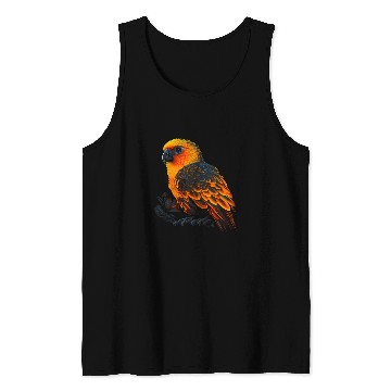 Discover Sun Conure Bird Native American Northwest Tribal Graphic Tank Tops