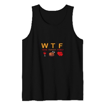 Discover WTFWines Turkey Family Funny Wines Lover Thanksgiving Day Tank Tops