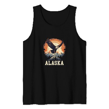 Discover Glacier Mountain Landscape Alaskan Wildlife Alaska Eagle Tank Tops